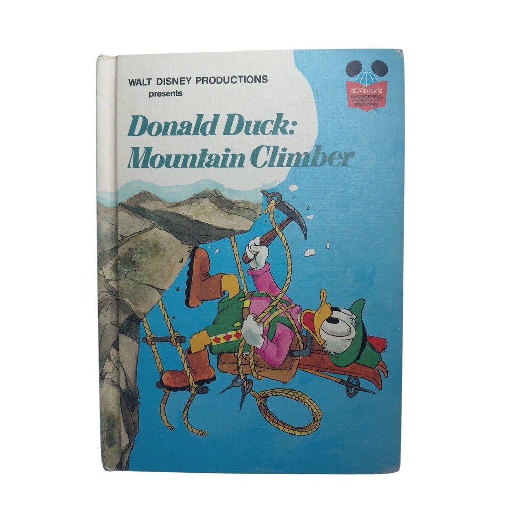Vintage Disney Donald Duck: Mountain Climber Hardcover Book - 1978